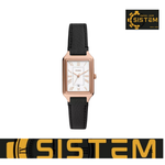 FOSSIL Raquel Mini Three-Hand Black Leather Watch ES5310