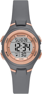 Skechers Women's Quartz Metal and Silicone Sports Digital Watch