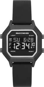 Skechers Women's Quartz Metal and Silicone Sports Digital Watch SR6194