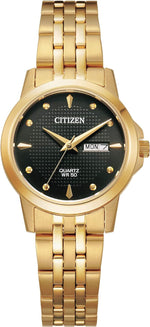 CITIZEN Quartz Black Dial Gold-tone Ladies Watch EQ0603-59F