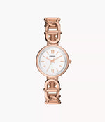 Fossil Carlie Three-Hand Rose Gold-Tone Stainless Steel Watch ES5273