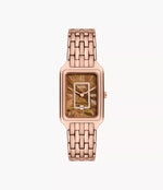 Fossil Raquel Three-Hand Date Rose Gold-Tone Stainless Steel Watch ES5323