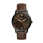 FOSSIL Minimalist Three-Hand Brown Leather Watch FS5551