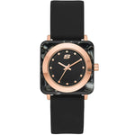 Skechers Women's Black Sqr Analog Watch SR6207