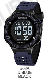 SUBMARINE Sports Watch Digital Men Watch EL Light Display Stopwatch Outdoor Waterproof