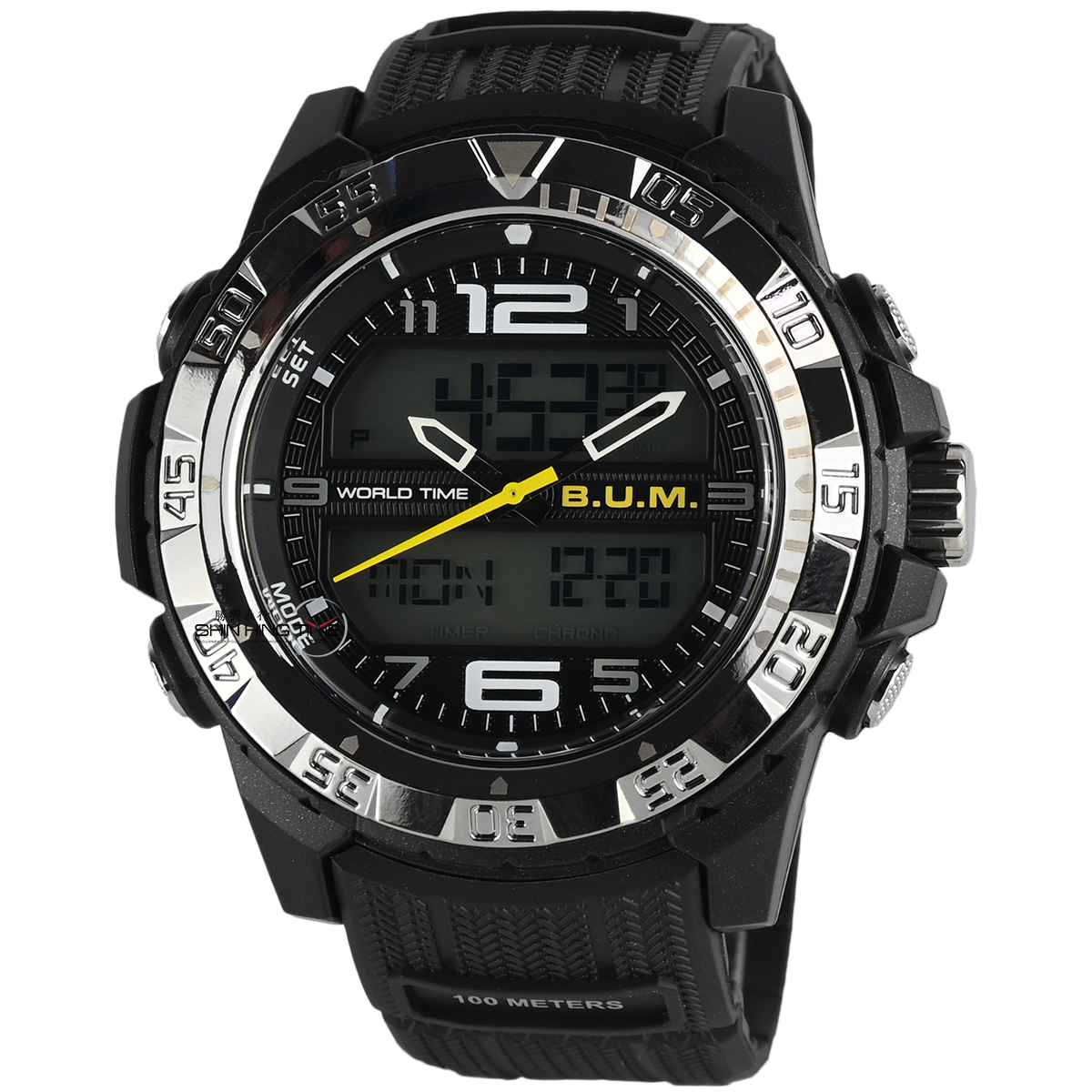 BUM Equipment B954 Men Analogue Quartz Digital Rubber Strap