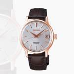 SEIKO WOMEN AUTOMATIC MECHANISM LEATHER STRAP CAUSAL AUTHENTIC WATCH SRP852J1