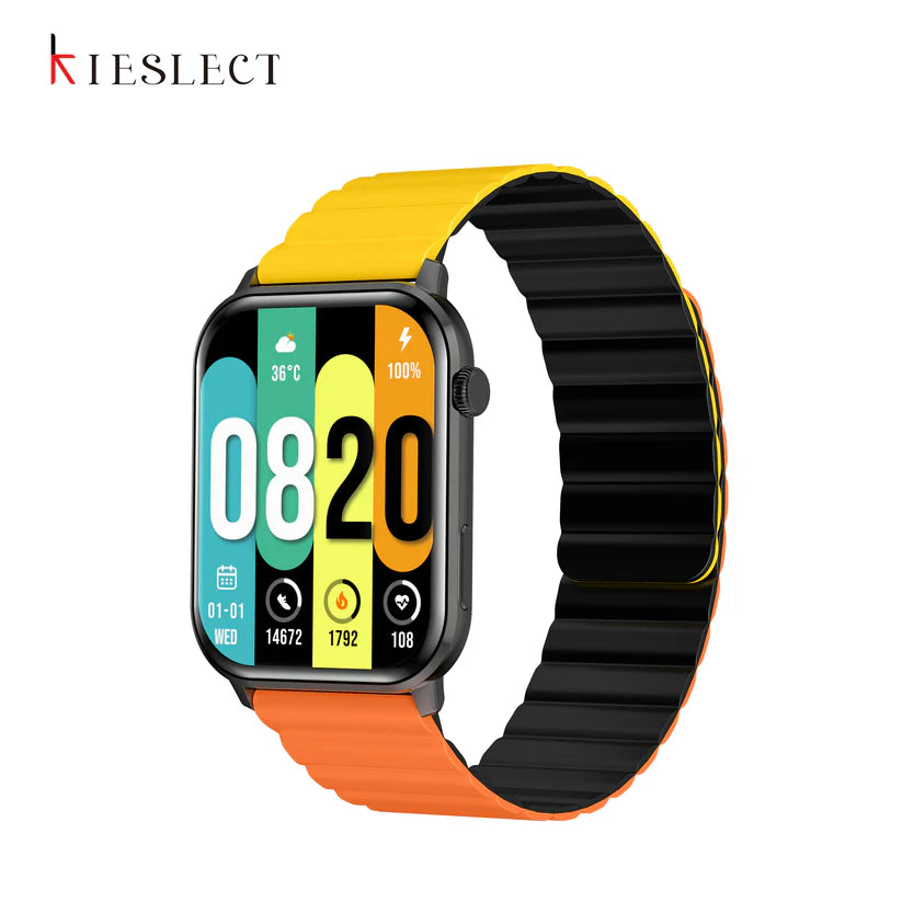 Kieslect KS Calling Smart Watch Ultra Amoled Display Strap color OG/YE/BK + BK