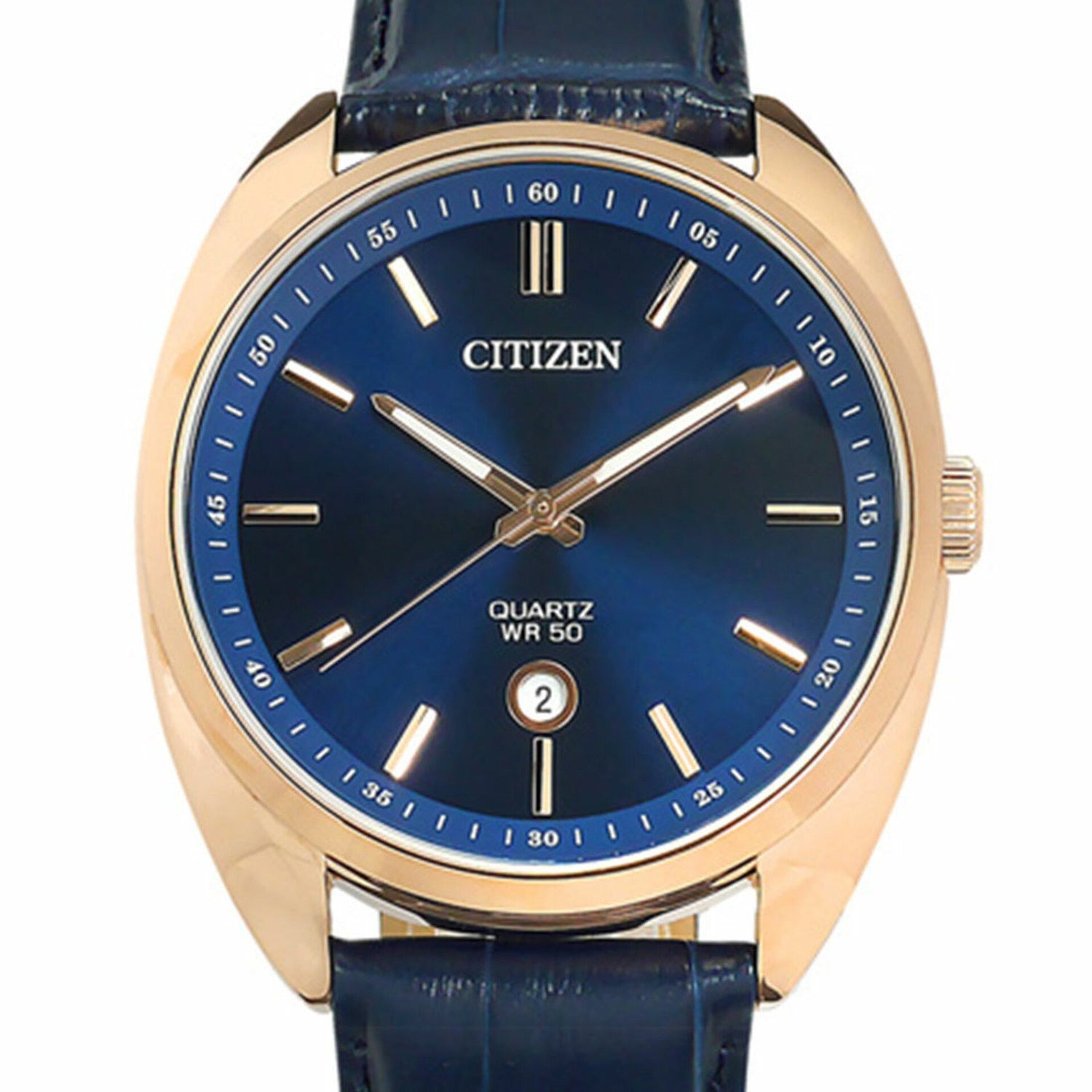 CITIZEN Quartz Blue Dial Blue Leather Men's Watch BI5093-01L