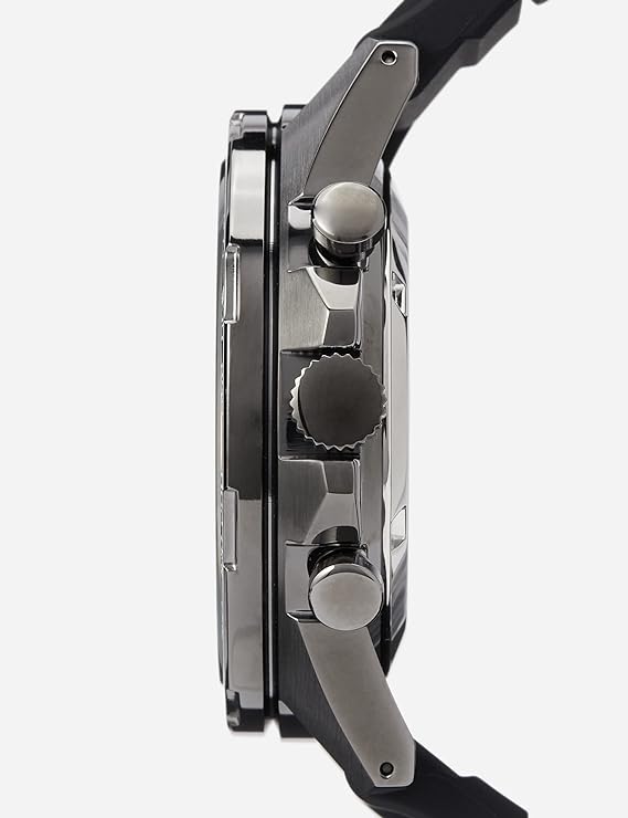 Seiko Men's Quartz Watch Stainless Steel with Silicone Strap