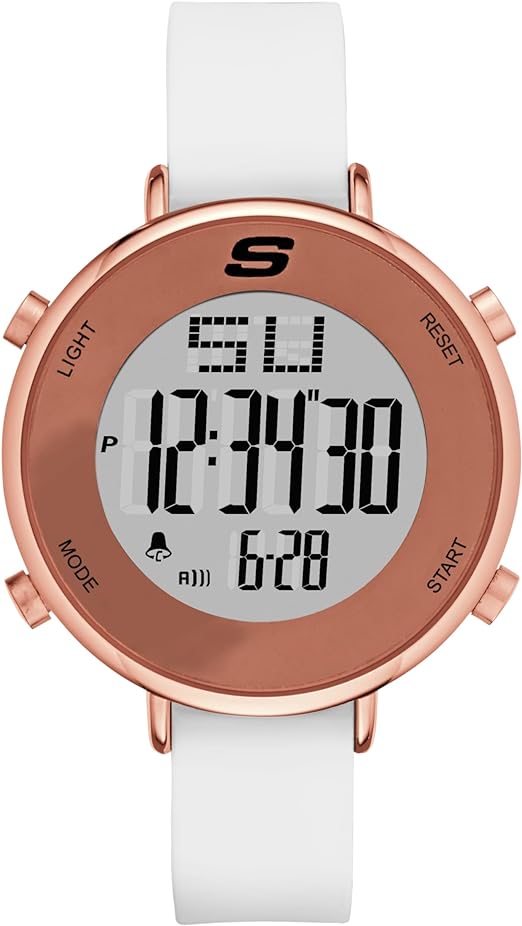 Skechers Women's Westport Quartz Metal and Silicone Sports Digital Watch SR6065