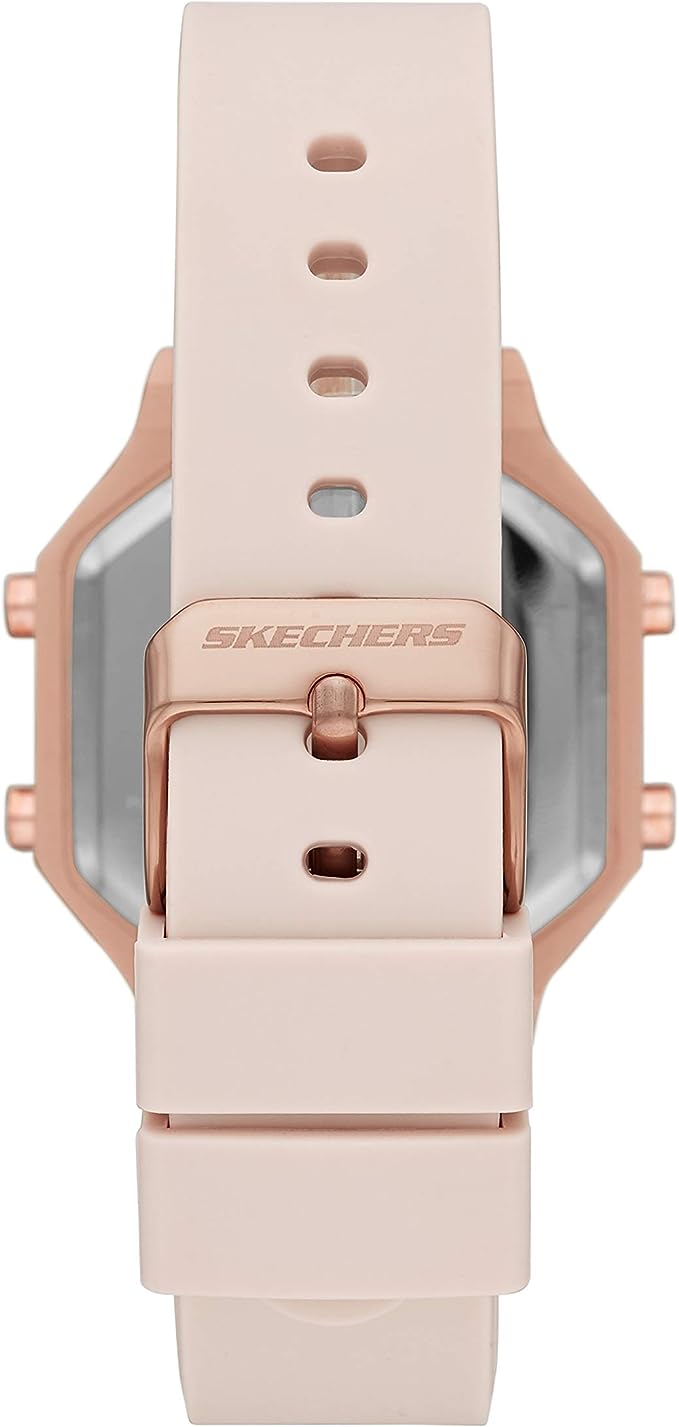 Skechers Women's Quartz Metal and Silicone Sports Digital Watch SR6195