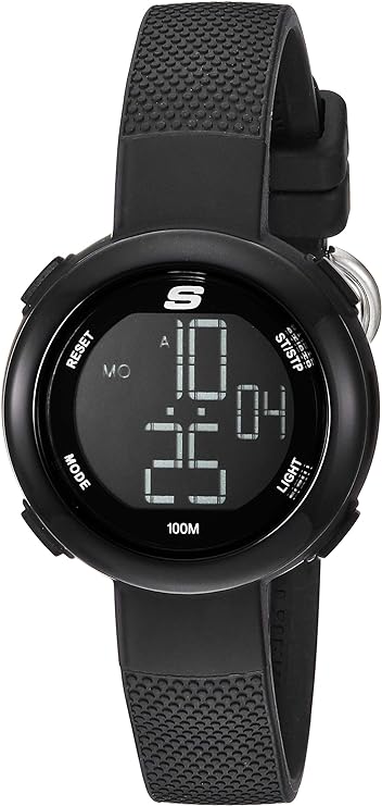 Skechers Women's Quartz Metal and Silicone Sports Digital Watch SR2101