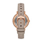 Jacqueline Solar Gray Leather Watch