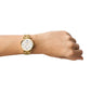 Fossil Carlie Three-Hand Date Gold-Tone Stainless Steel Watch Women