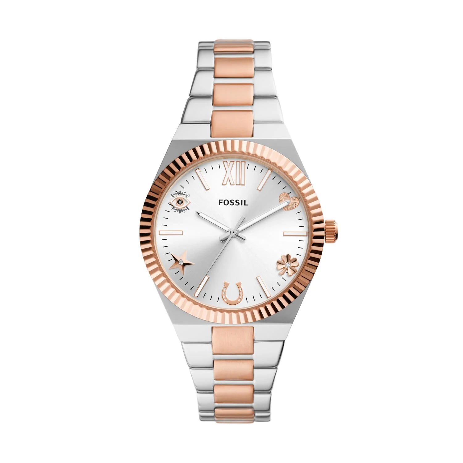 Fossil Scarlette Three-Hand Two-Tone Stainless Steel Watch ES5261