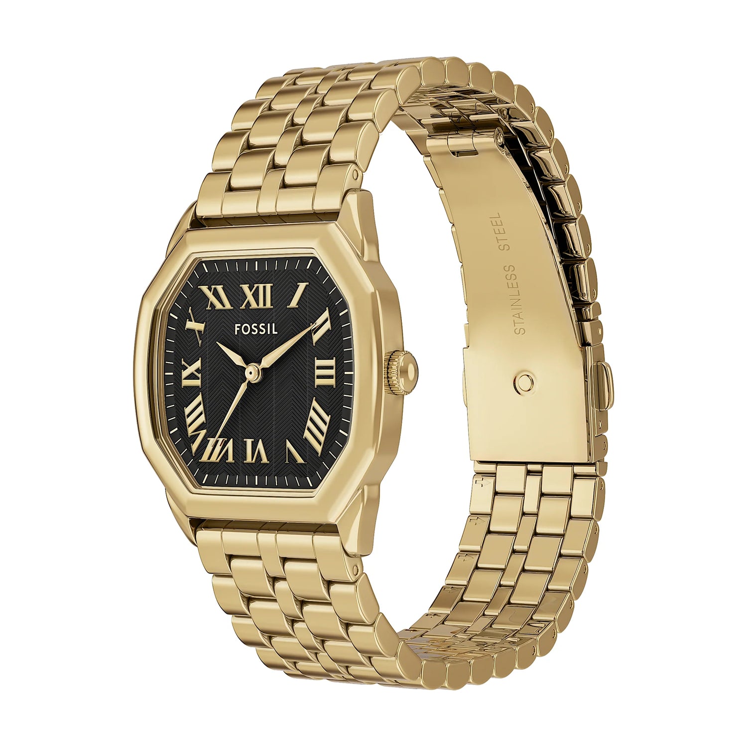 FOSSIL Harlow Three-Hand Gold-Tone Stainless Steel Watch ES5433