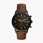 Fossil Townsman 44mm Chronograph Brown Leather Watch