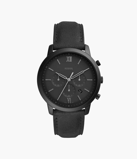 Fossil Neutra Chronograph Black Leather Watch FS5503