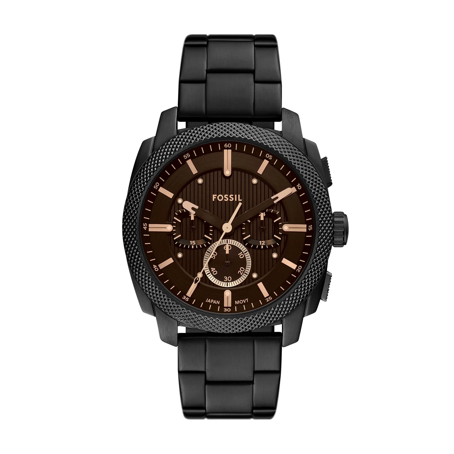 FOSSIL Machine Chronograph Black Stainless Steel Watch FS6097