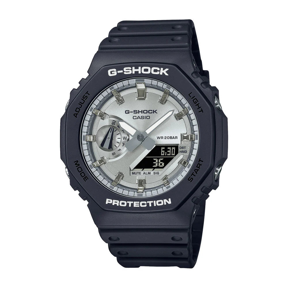 G-SHOCK GA-2100SB-1A Matte Black and Silver