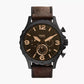 Fossil Nate Chronograph Brown Leather Watch JR1487