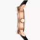 Skechers Redondo Watch with Silicone Strap and Metal Case, Black and Rose Gold Tone SR6275