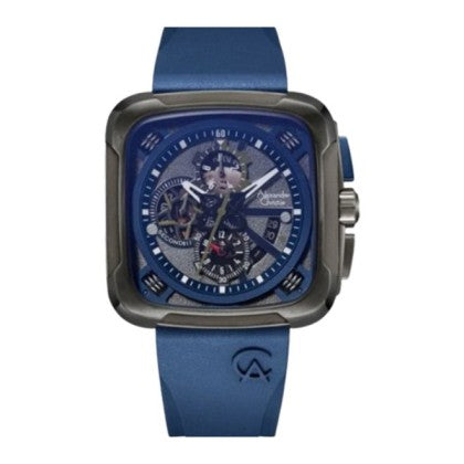 Alexandre Christie ALCW6577MCRIGBABU Chronograph Blue Rubber Strap Men Watch