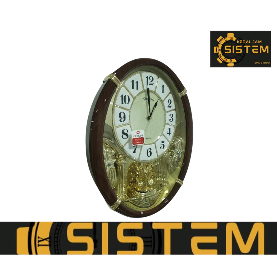 ORIENTAL Rotating Melodies Wall Clock OTM007N313