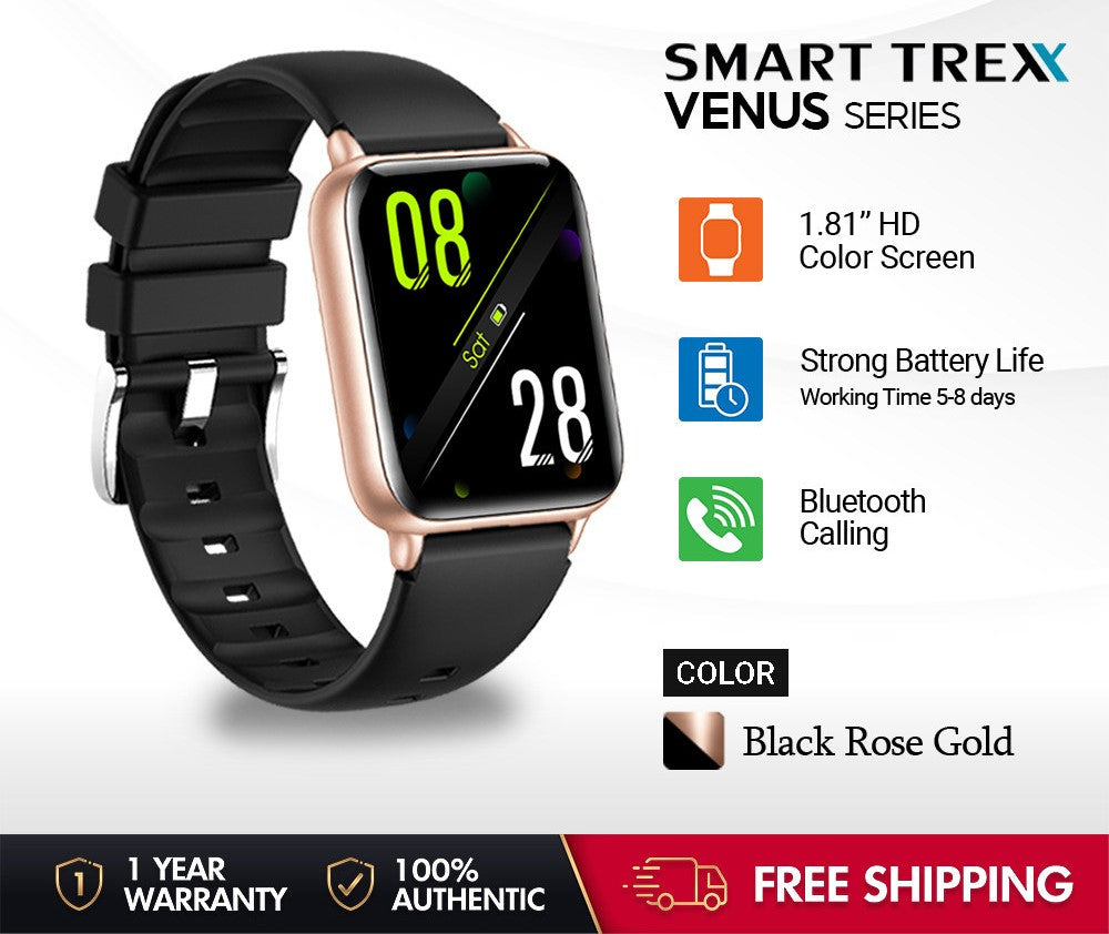 SUBMARINE Smart watch SMART TREX VENUS Y-1 Full Touch HD 1.8 Inch Curve Bluetooth Call Message Remind Waterproof Watch