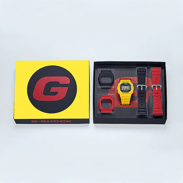 G-SHOCK DWE-5600R-9DR 3 STRAPS SET